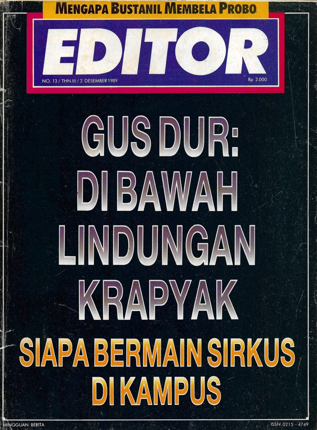 Editor, 2 Desember 1989